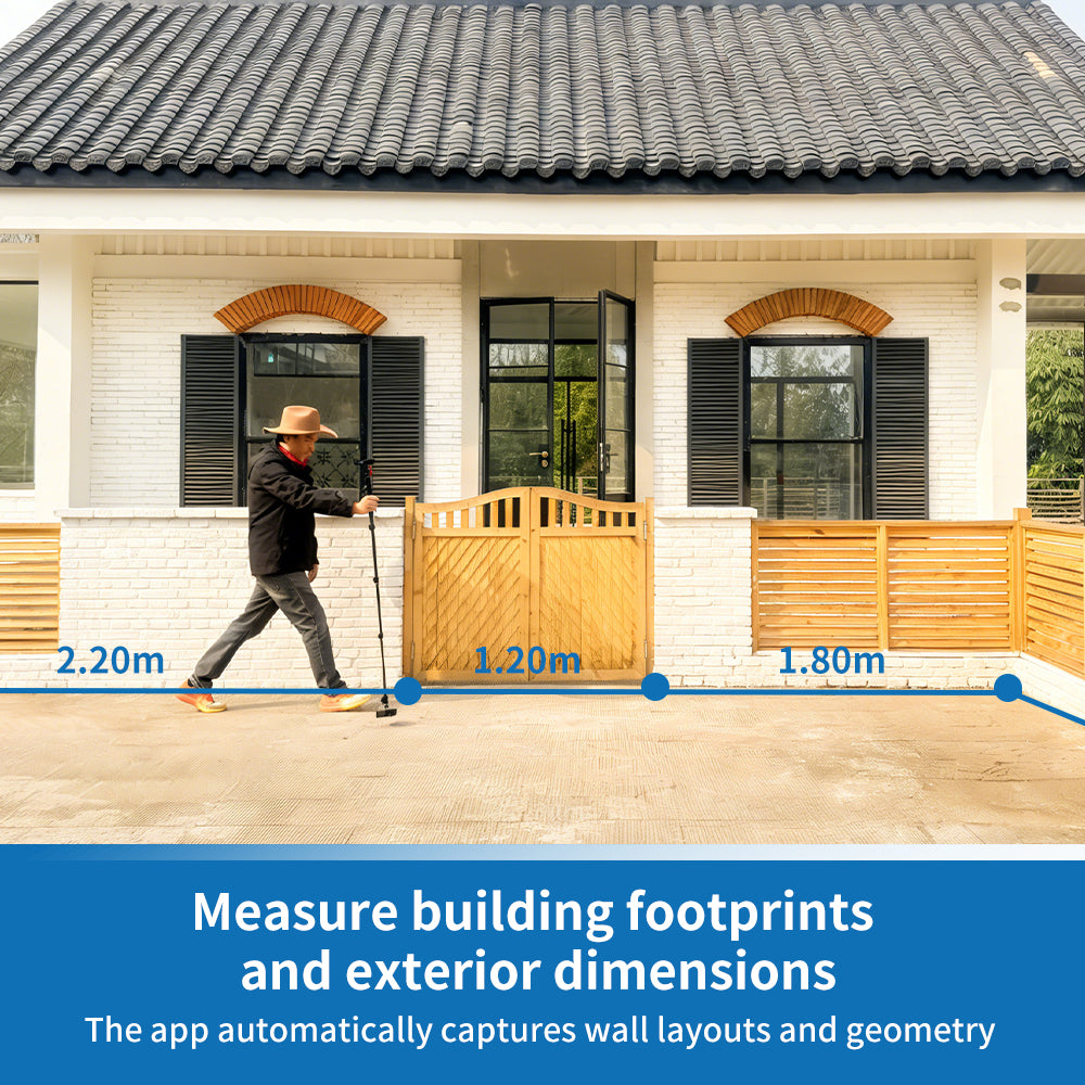 BAOTURE Motion-Based Measuring Tool – Walk & Measure Distance, Area & Perimeter, Portable Digital Measurement Device for Construction, Landscaping & DIY