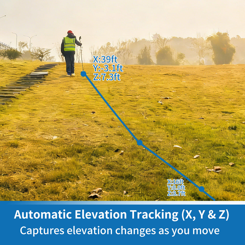 BAOTURE Motion-Based Measuring Tool – Walk & Measure Distance, Area & Perimeter, Portable Digital Measurement Device for Construction, Landscaping & DIY