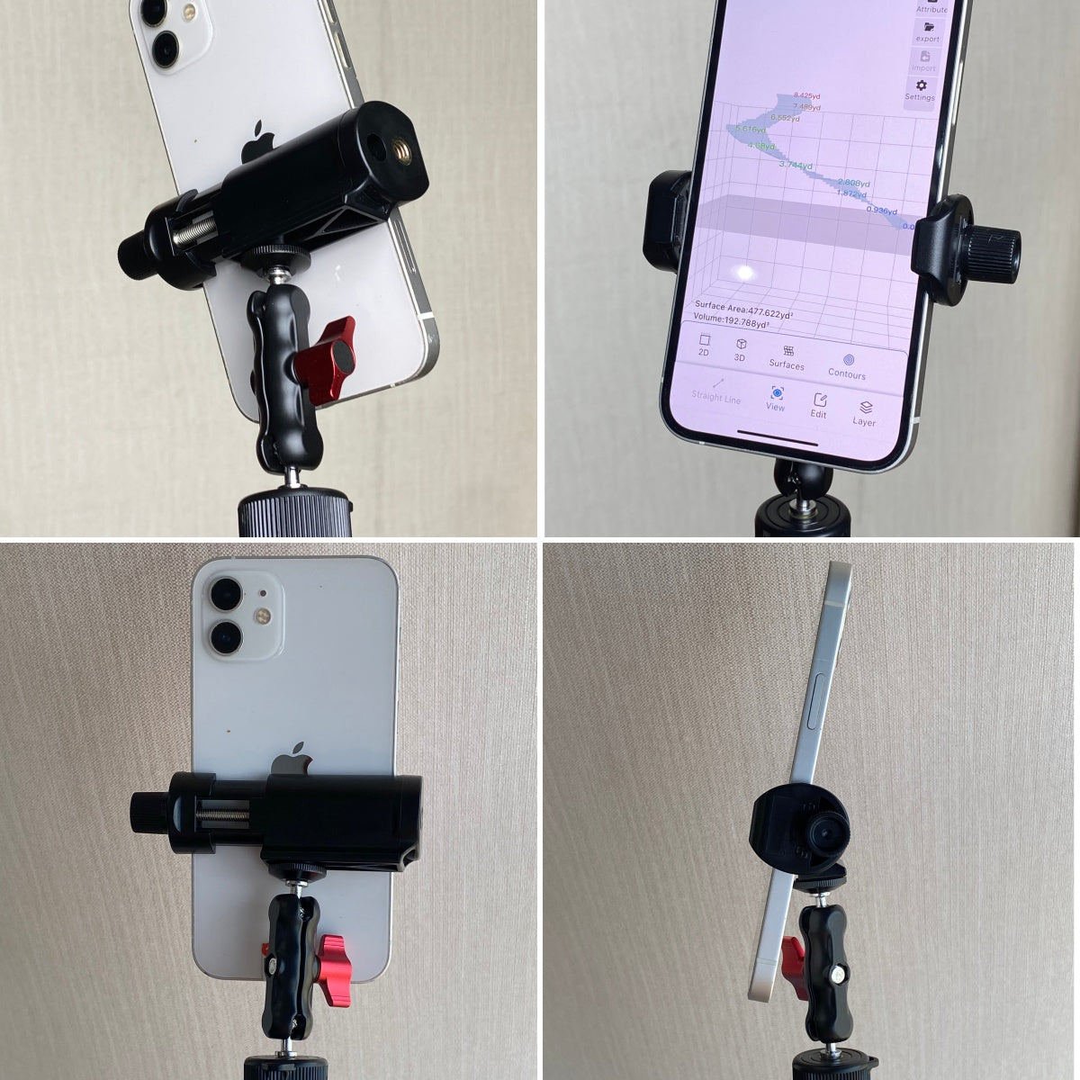 Baoruler Universal Phone Mount – Adjustable Smartphone Holder for Real-Time Measurement Viewing